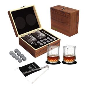 Whisky Stones and Glasses Gift Set