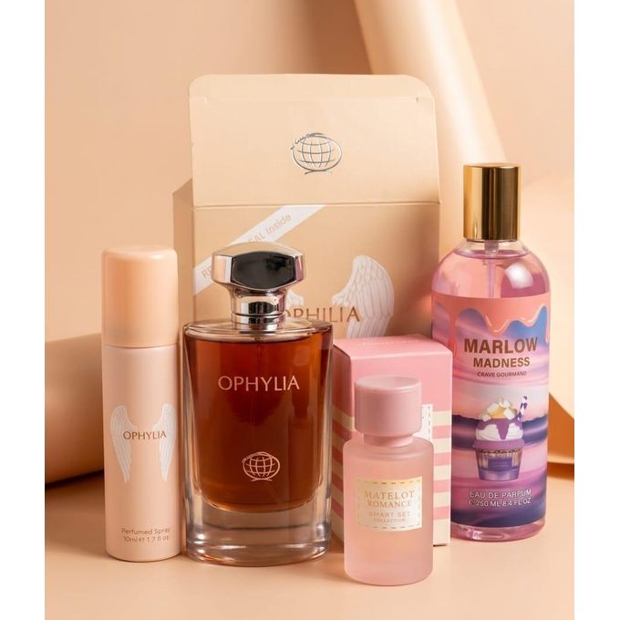 4 Piece Women's Perfume Combo Set with Body Mist