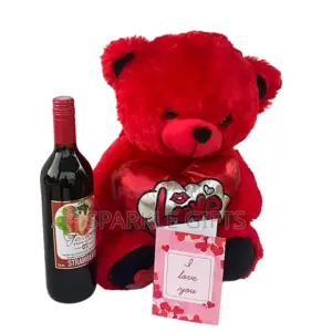 Teddy Bear and Wine Romantic Gift Set
